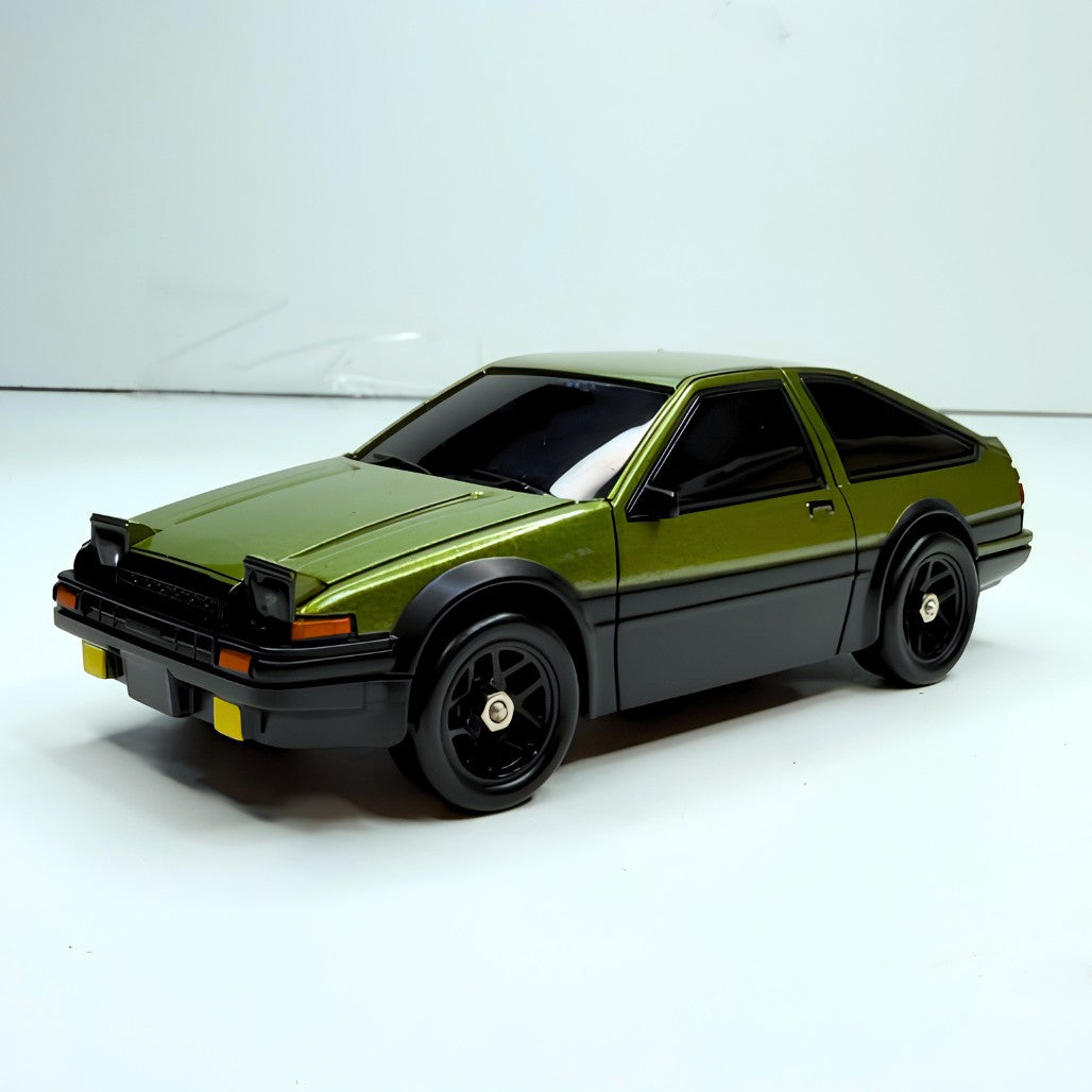 Action stance of the green HB Toys HB-BP4312-2 drift RC car supplied for pan India wholesale distribution