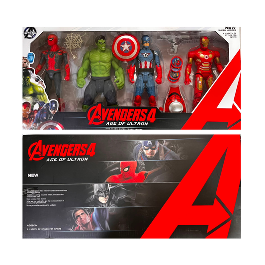 Avengers | Age of Ultron 4PCS 25cm Action Figure Set | Hulk | Captain America | Iron Man | Thor