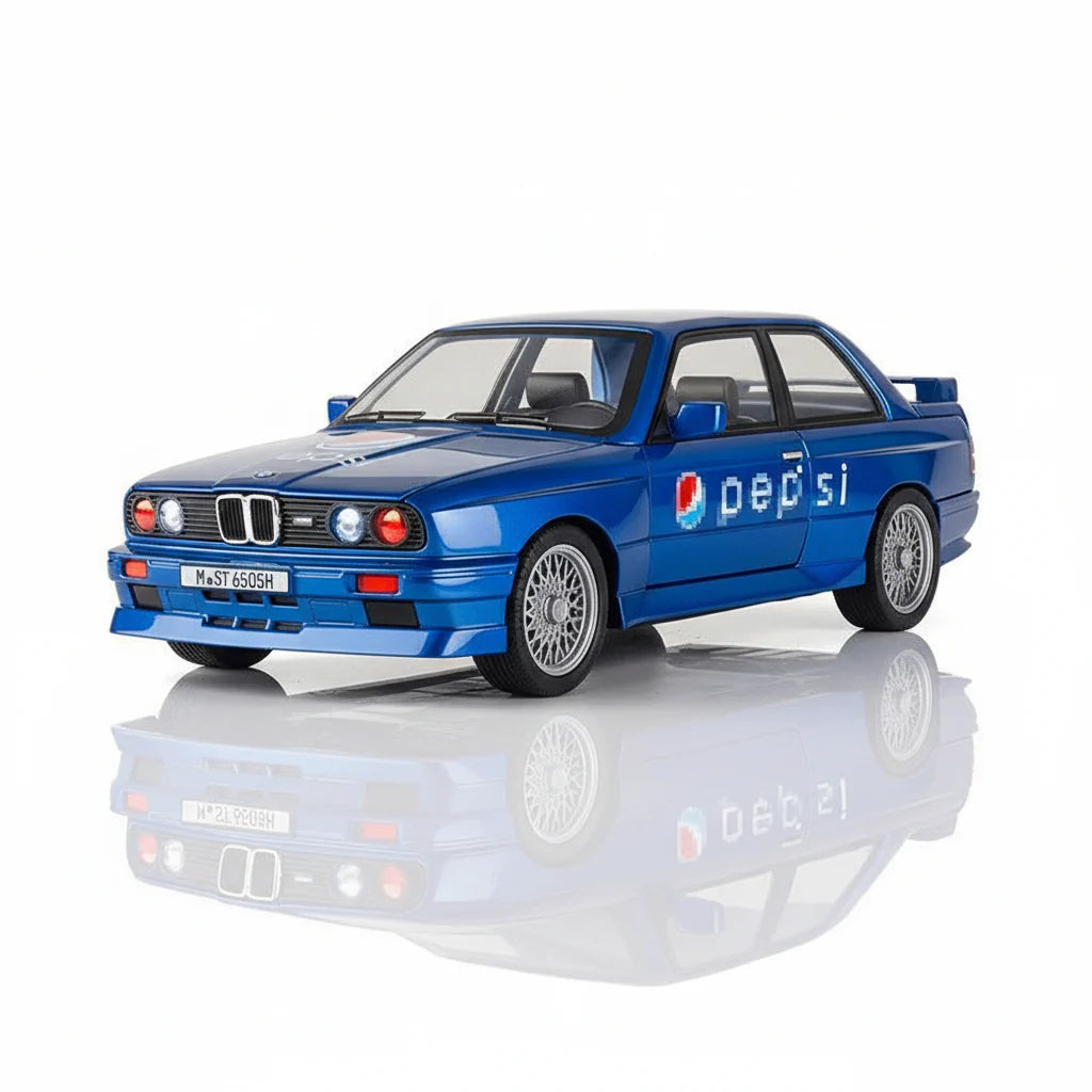 BMW M3 E30 1:24 Pepsi Diecast Pull Back Car