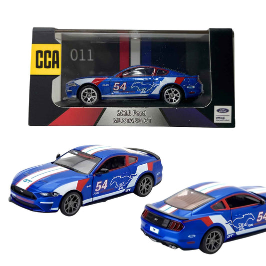 CCA 011 2018 Ford Mustang Shelby Blue 7.5cm 1:64 Diecast Model Car