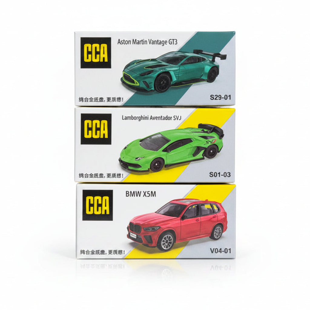 CCA | 3-Piece Set | 1:64 Scale | Set No. 001 | Diecast Cars | Premium Collectible Models
