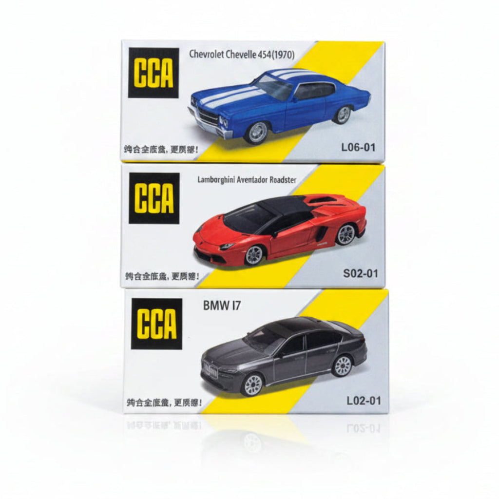 CCA | 3-Piece Set | 1:64 Scale | Set No. 002 | Diecast Cars | Premium Collectible Models