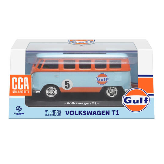 CCA 67049F Volkswagen T1 Gulf 1:38 alloy diecast van model