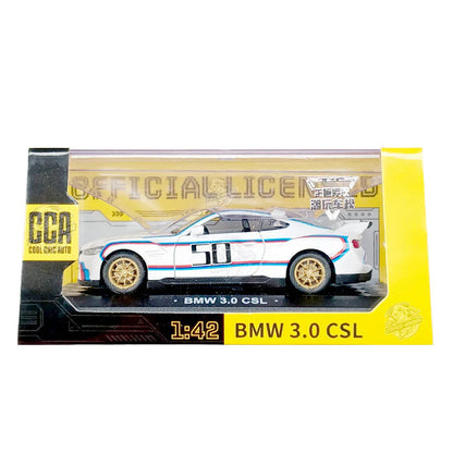 CCA 67138A BMW 3.0 CSL 1:42 diecast model with acrylic display case