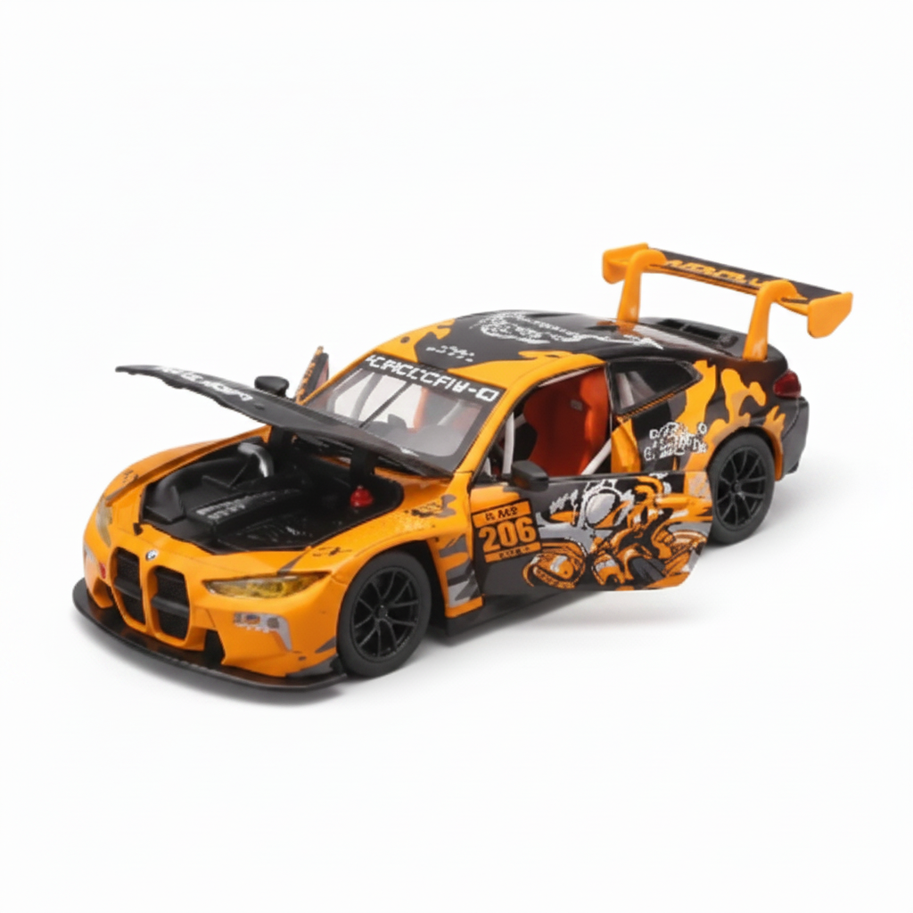 CCA BMW M4 GT3 1:24 Alloy Diecast Car Model Hardcore – Yellow