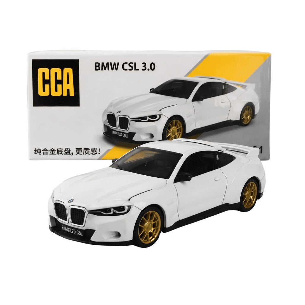CCA S15-01 BMW CSL 3.0 White 1:64 Scale Diecast Model Car