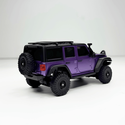 Close up view of the mini RC crawler for commercial distributor wholesale pricing and display