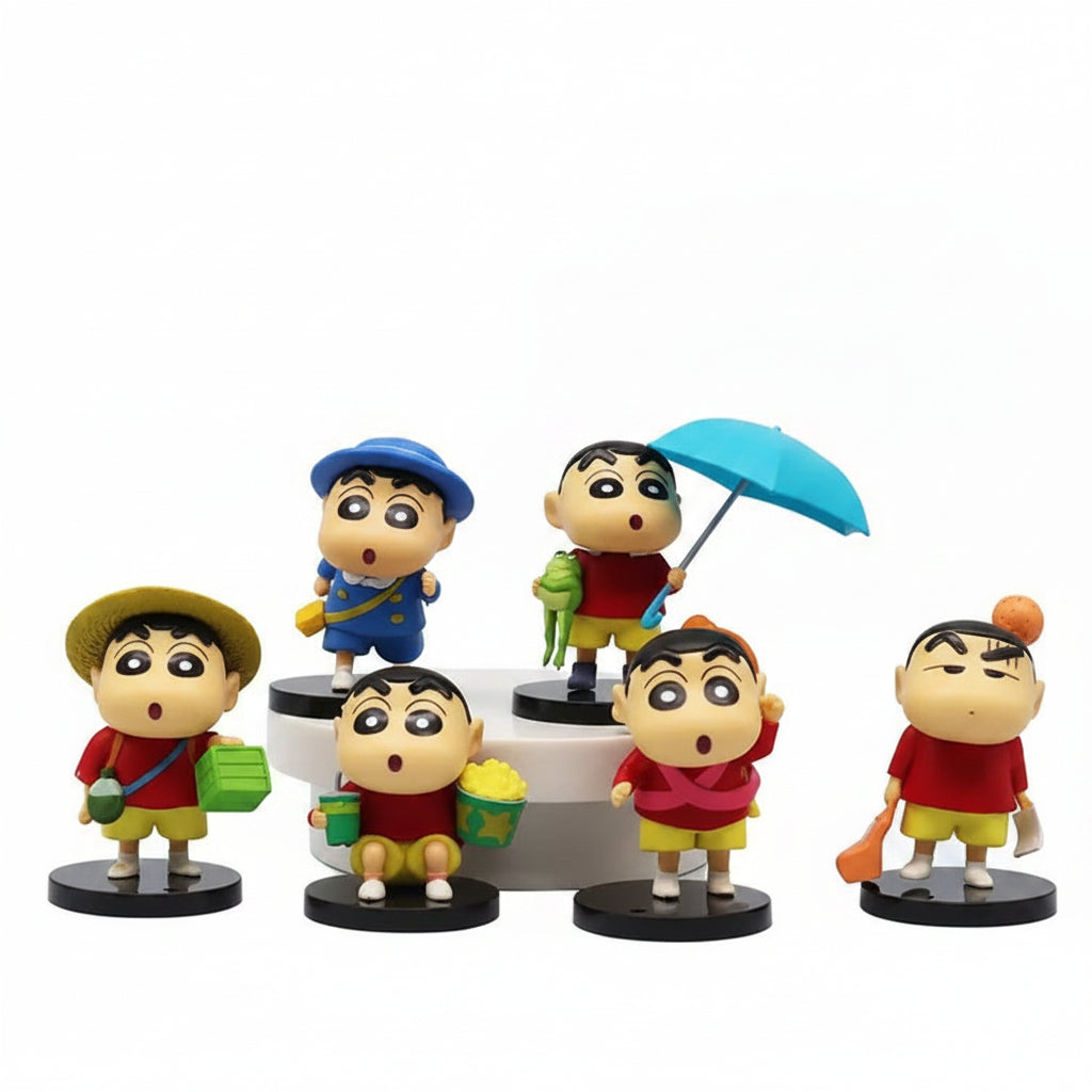Crayon Shin-chan Shinnosuke Nohara action figure set of 6