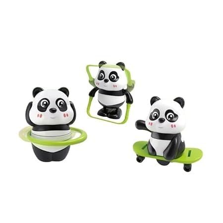 Cute panda action toy set of 3 for kids