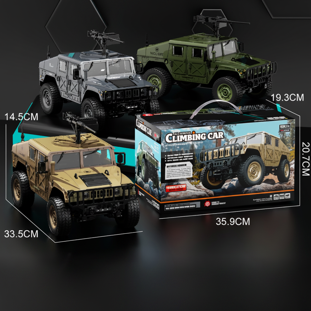 JJRC C8835 1:16 4WD RC Military Jeep with LED Lights