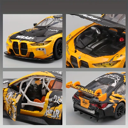 CCA BMW M4 GT3 1:24 Alloy Diecast Car Model Hardcore – Yellow