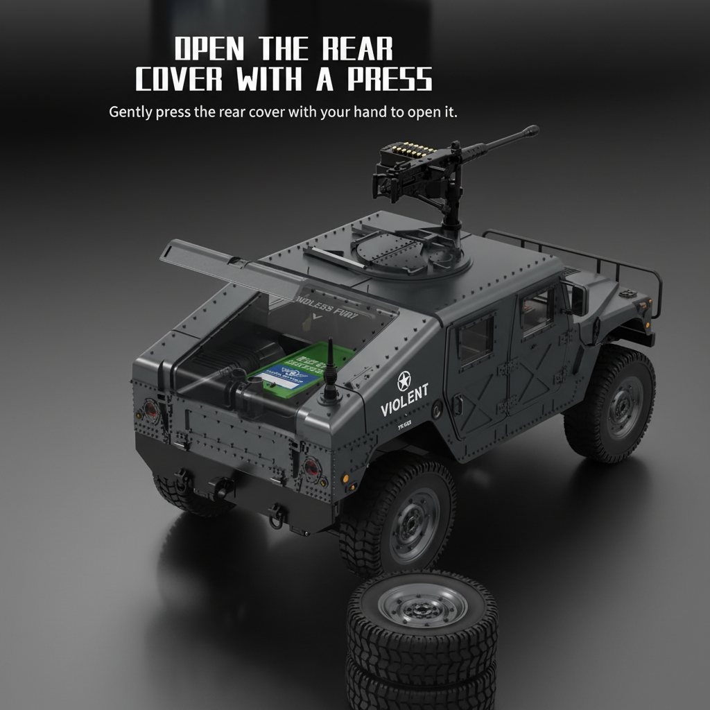 JJRC C8835 1:16 4WD RC Military Jeep with LED Lights