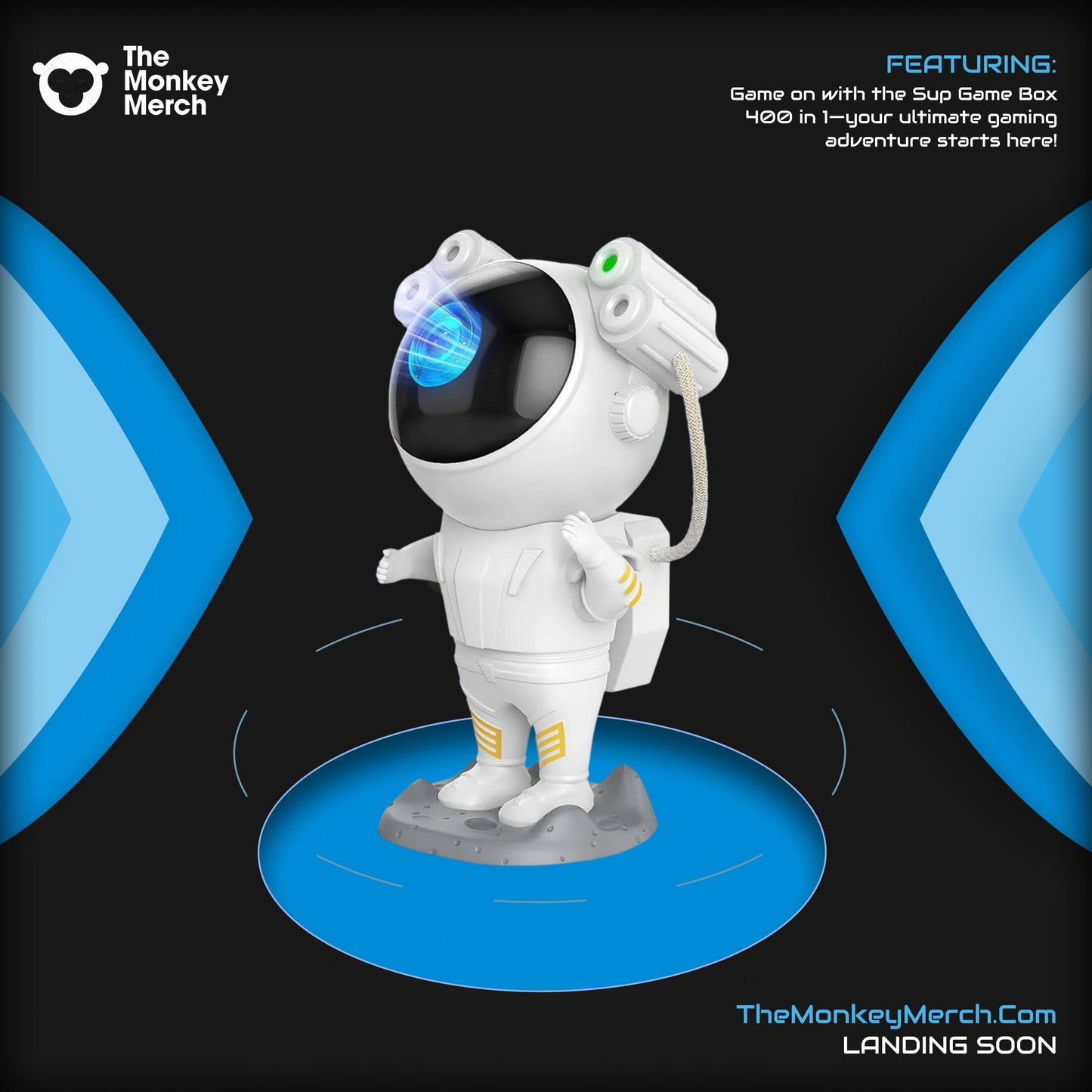 Astronaut Galaxy Projector Night Light – 360° Rotating