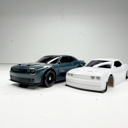 Front perspective view of the dark blue HB Toys HB-RP4309 Dodge Challenger for wholesale store inventory