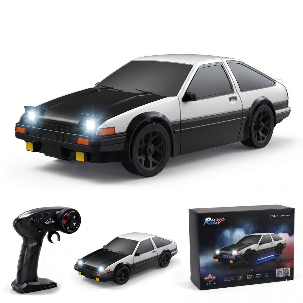 HB Toys HB-BP4311-2 White Toyota AE86 Trueno 1:43 Scale RC Car 11 cm 4WD