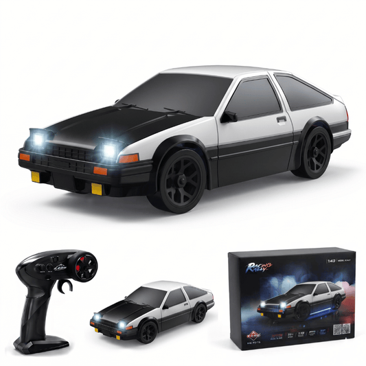 HB Toys HB-BP4311-2 White Toyota AE86 Trueno 1:43 Scale RC Car 11 cm 4WD