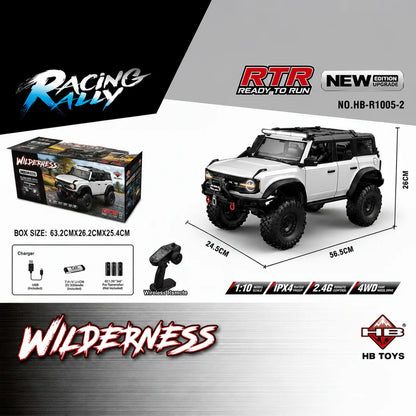 HB Toys R1005-2 1:10 Ford bronco Light Grey Upgraded version RC crawler