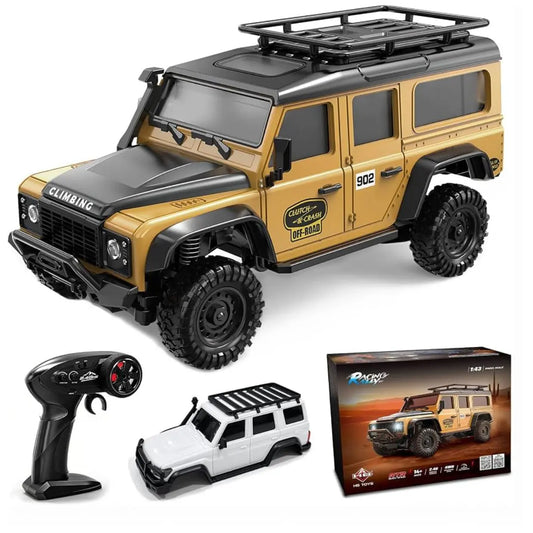 HB Toys | Racing Rally | Land Rover Defender | R4304 | 1:43 Scale | 4WD RTR Mini RC Crawler