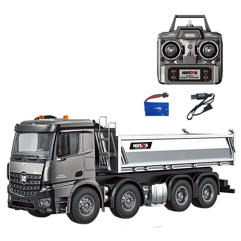 HUINA 1536PRO 1:14 Scale RC Dump Truck Alloy Metal 13CH - Construction Vehicle