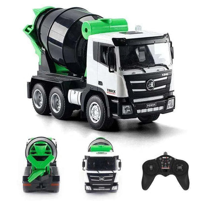 HUINA 1557 1:18 Scale RC Mixer Truck 9 Channel Alloy Construction Vehicle