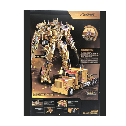 Heroic Leader gold metal version transforming robot figure