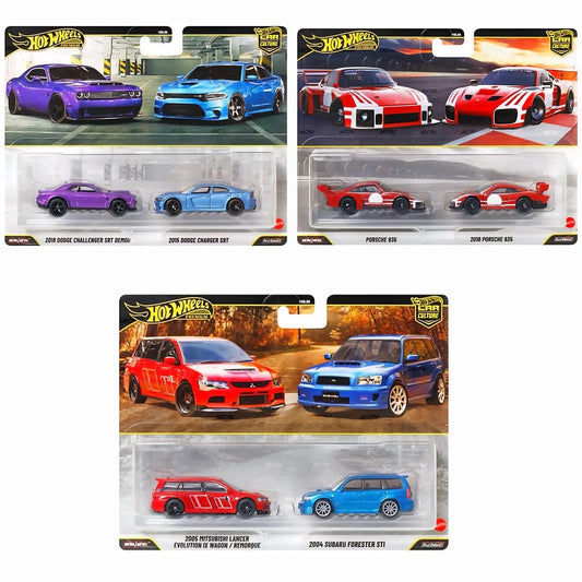 Hot Wheels Premium | HBL96-U | Car Culture | 3 Piece Set | 1:64 Diecast Cars | Real Riders