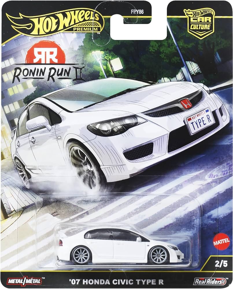 Hot Wheels Ronin Run II '07 Honda Civic Type R FD2 1:64 diecast