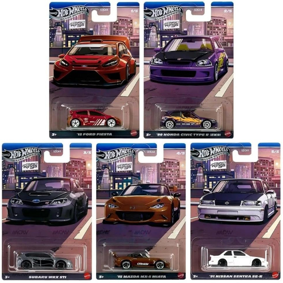 Hot Wheels Silver Series Compact Kings (Set of 5)(437/ Per Pcs)