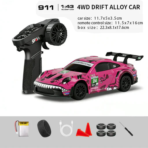  Hstar D43-01Q13 1:43 Roxy Porsche 911 4WD RC drift car