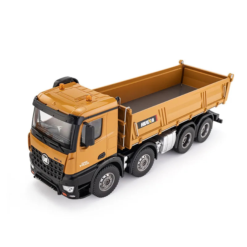 Huina 1536 RC dump truck with a functional dumping mechanism