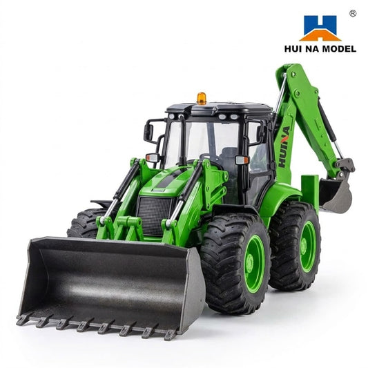 Huina 1579 1:14 RC Backhoe Loader 2026 Edition | 9CH Construction Vehicle with LED Lights