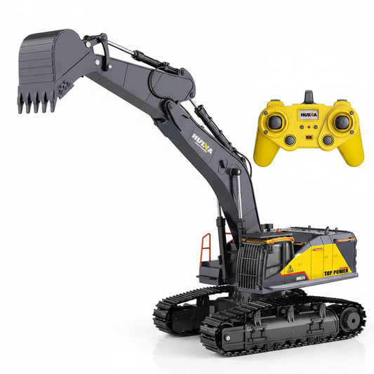 Huina 1592 1:14 RC Excavator 2026 Edition | 22CH Construction Vehicle with Alloy Bucket