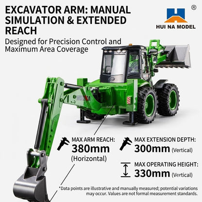 Huina excavator and loader combination model