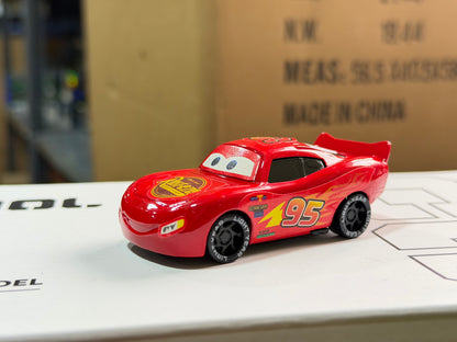 Disney Pixar Cars Lightning McQueen 1:55 Scale Diecast Pull Back & Friction Car Set of 12 | Alloy Series