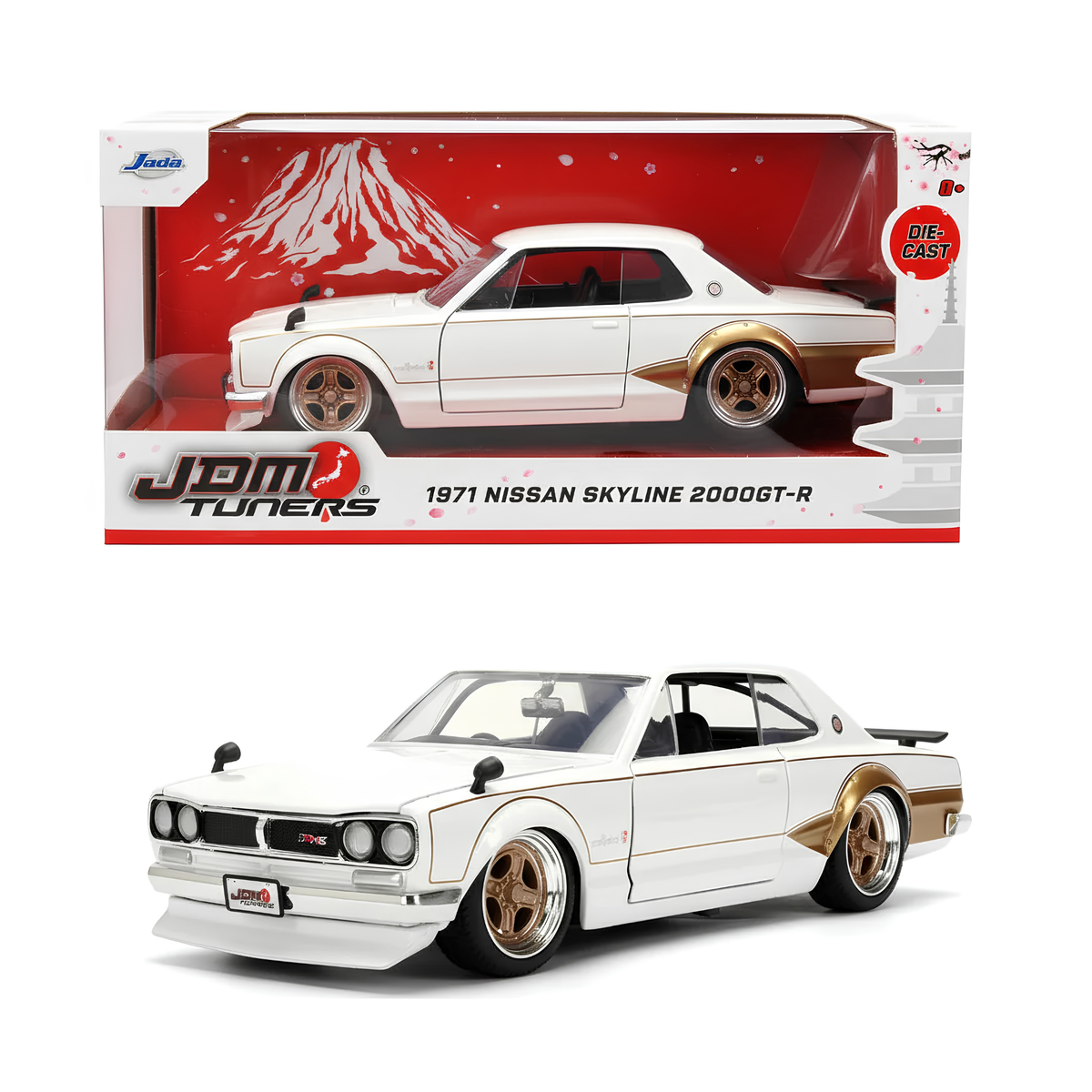 JADA JD37021 | 1:24 Scale | JDM Tuners 1971 Nissan Skyline 2000GT-R | Diecast Model Car