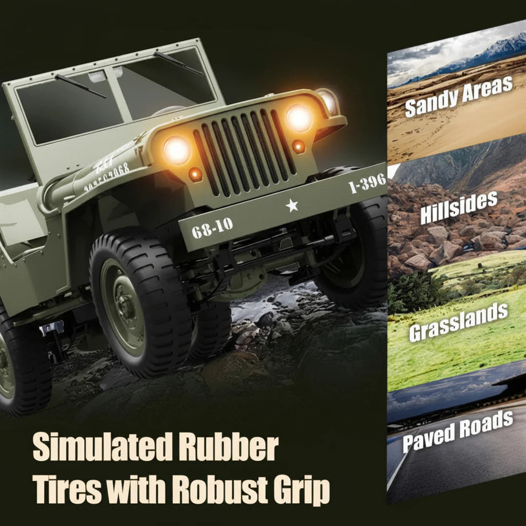 JJRC C8815 1:10 4WD Willys Military Jeep RC
