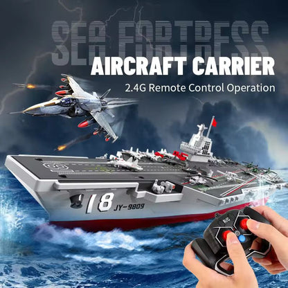 2.4G RC Aircraft Carrier Electric Military Warship Model Boat
