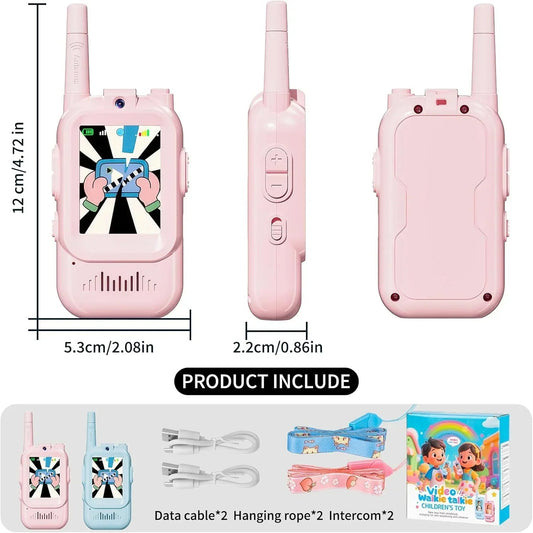 Kids Video Walkie Talkie Set | HD Camera, Voice Changer & Long-Range Talk