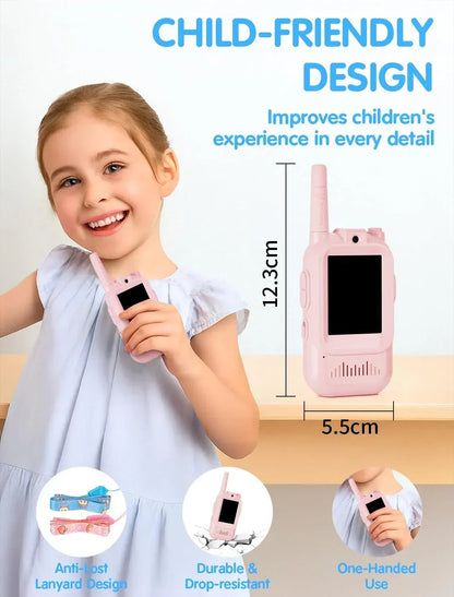 Kids Video Walkie Talkie Set | HD Camera, Voice Changer & Long-Range Talk