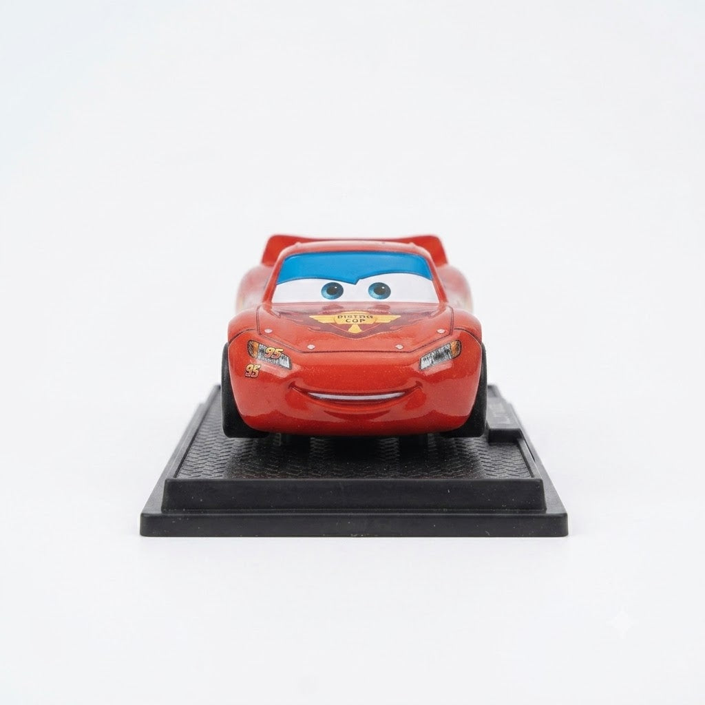 Lightning McQueen inspired diecast model car in display box