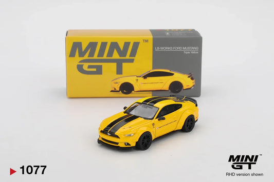 MINI GT #1077 1:64 LB-WORKS Ford Mustang in Triple Yellow