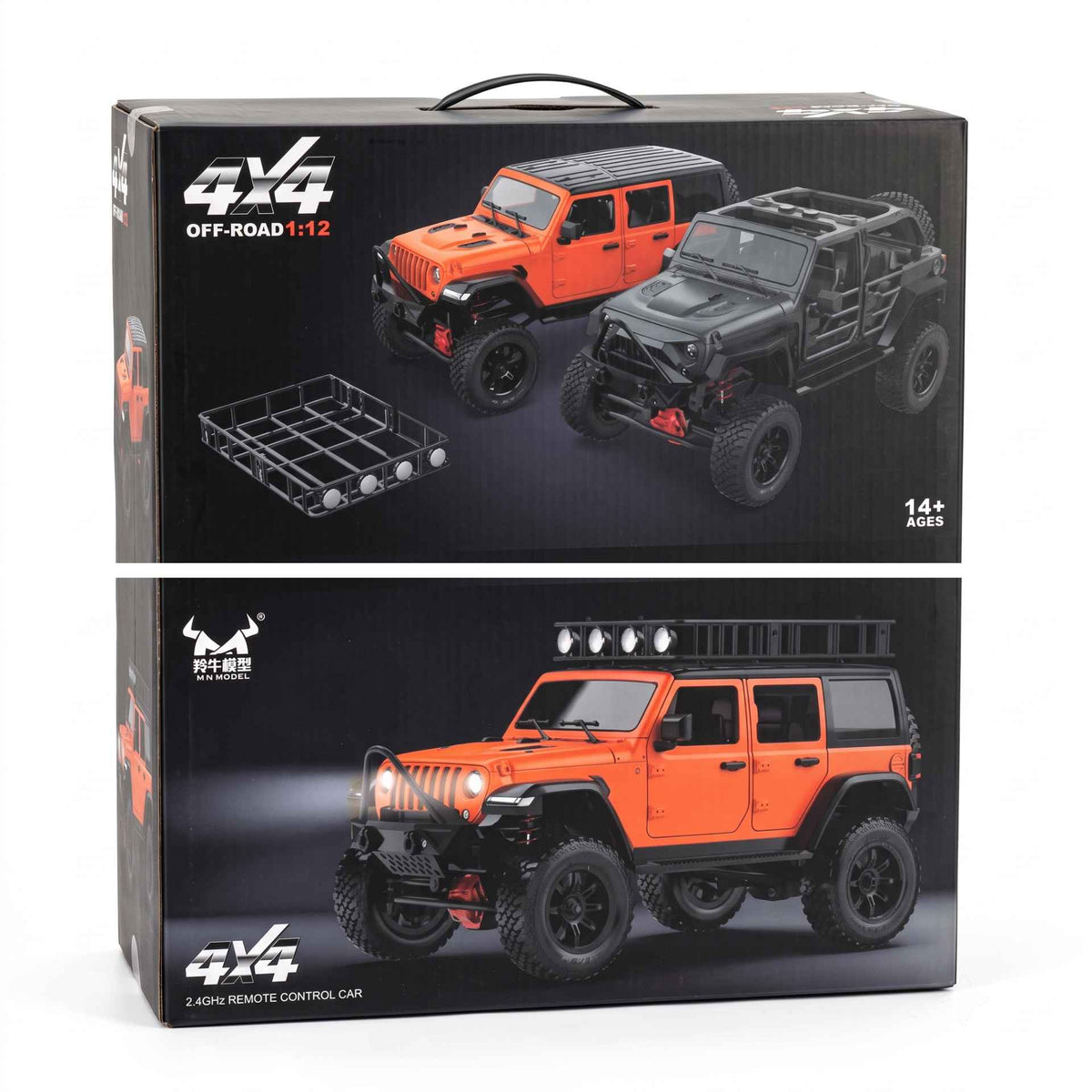 MNRC MN128 Orange 1:12 Scale 4WD RC Rock Crawler Off-Road Truck