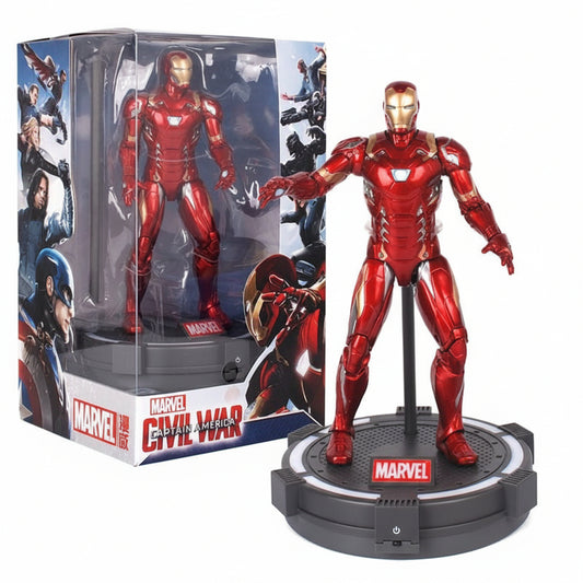 Marvel | Civil War | Iron Man Mark 46 | 1:10 Scale | 18CM Action Figure | LED Display Base