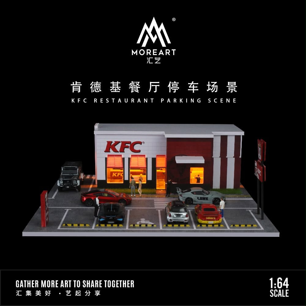 MoreArt KFC Restaurant Parking Scene 1:64 scale diorama display model