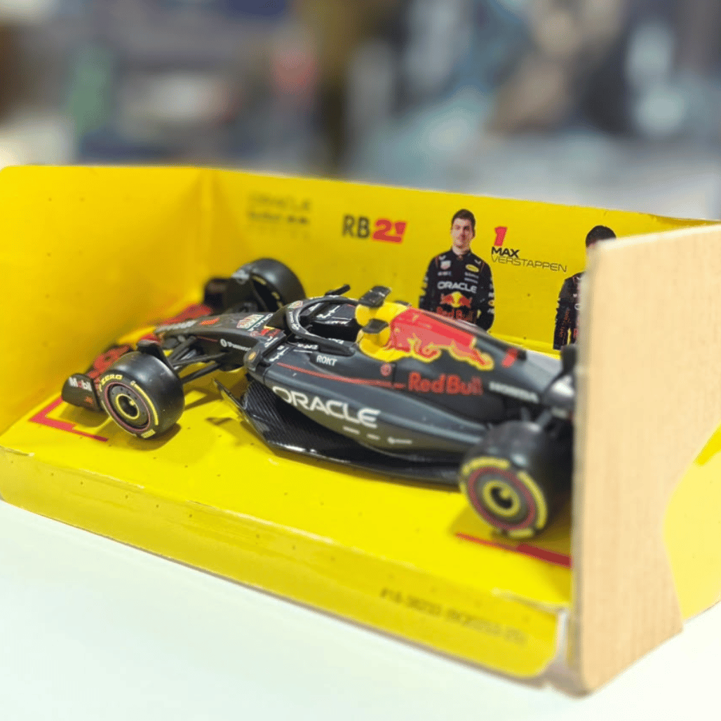 Overhead view of the Bburago RB21 Red Bull Racing 1:43 scale model available for bulk orders across India