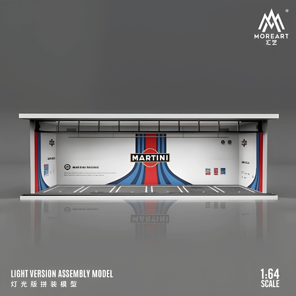 Overhead view of the Martini racing stripes and parking bays available for bulk orders across India