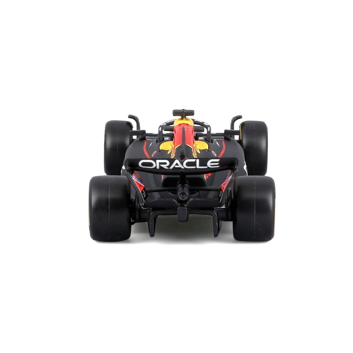 Pirelli racing tires and bodywork on the Bburago RB21 diecast model car for toy shop inventory replenishment