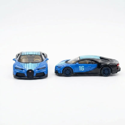 PosterCars Bugatti Chiron Super Sport blue 1:64 diecast model