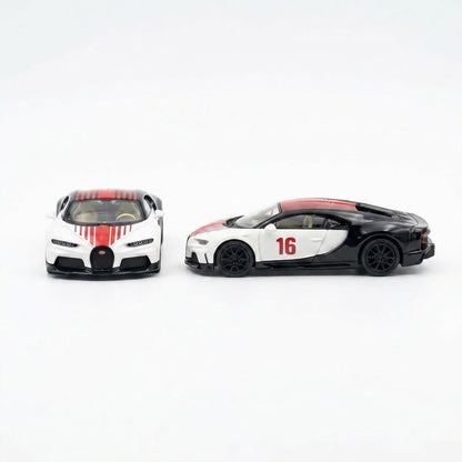 PosterCars Bugatti Chiron Super Sport white 1:64 diecast model