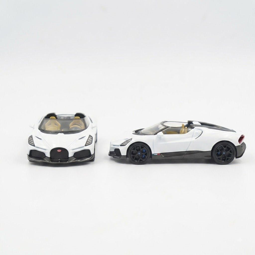 PosterCars Bugatti Mistral white 1:64 diecast model